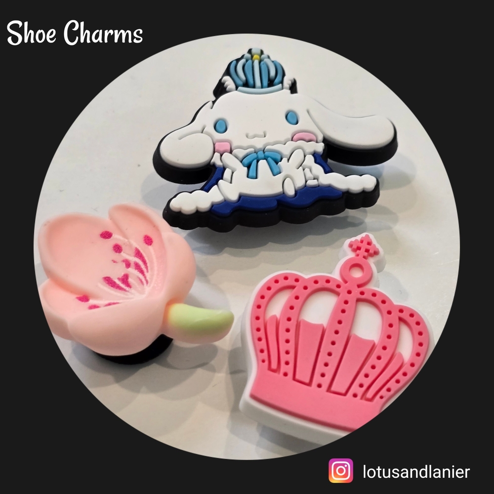 Shoe Charms Royal Cinnamoroll Cherry Blossom Set Of 3